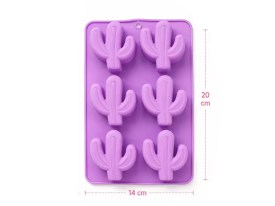 Molde silicona 6 cactus grandes